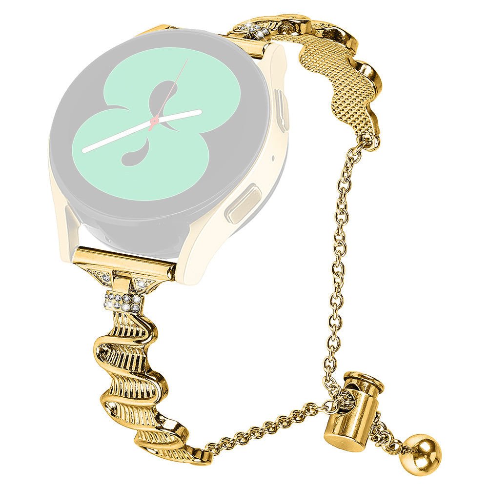 For Samsung Galaxy Watch4 4 Classic Watch 5 Alloy Watch Band 20mm Rhinestones Decor Bracelet Strap For Samsung Galaxy Watch4 4 Classic Watch 5 Alloy Watch Band 20mm Rhinestones Decor Bracelet Strap